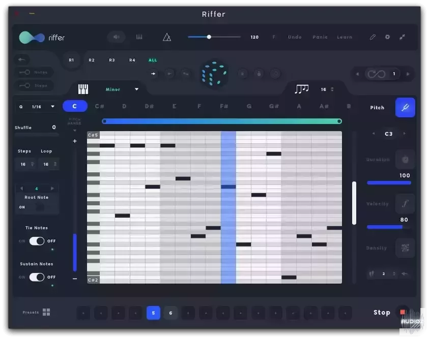 实时智能RIFF生成插件 | Audiomodern Riffer v3.1.2 WIN版-VST云