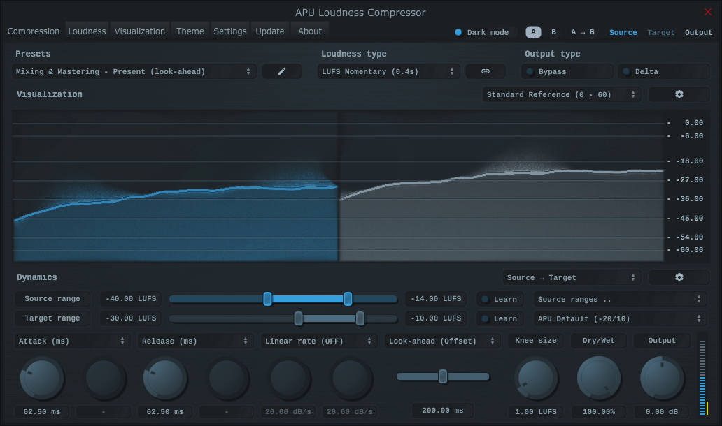 响度压缩扩展器 | APU Software APU Loudness Compressor v2.7.1 WIN&MAC U2B-VST云