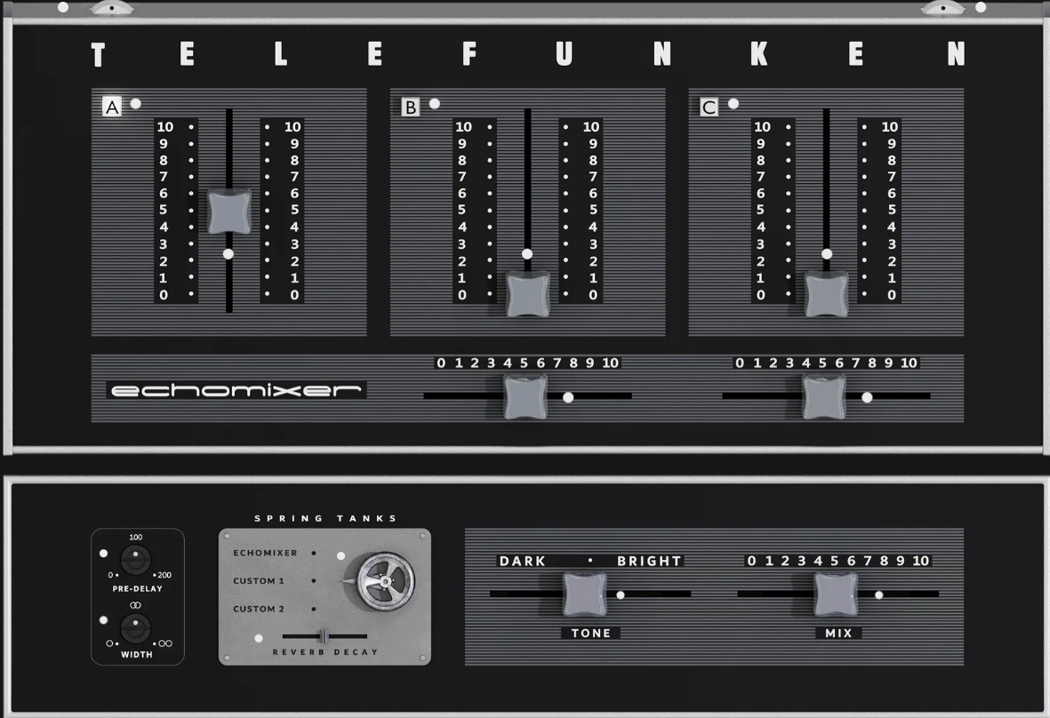 仿真弹簧混响插件 | Audiopunks Telefunken Echomixer v1.2.2 WIN版-VST云