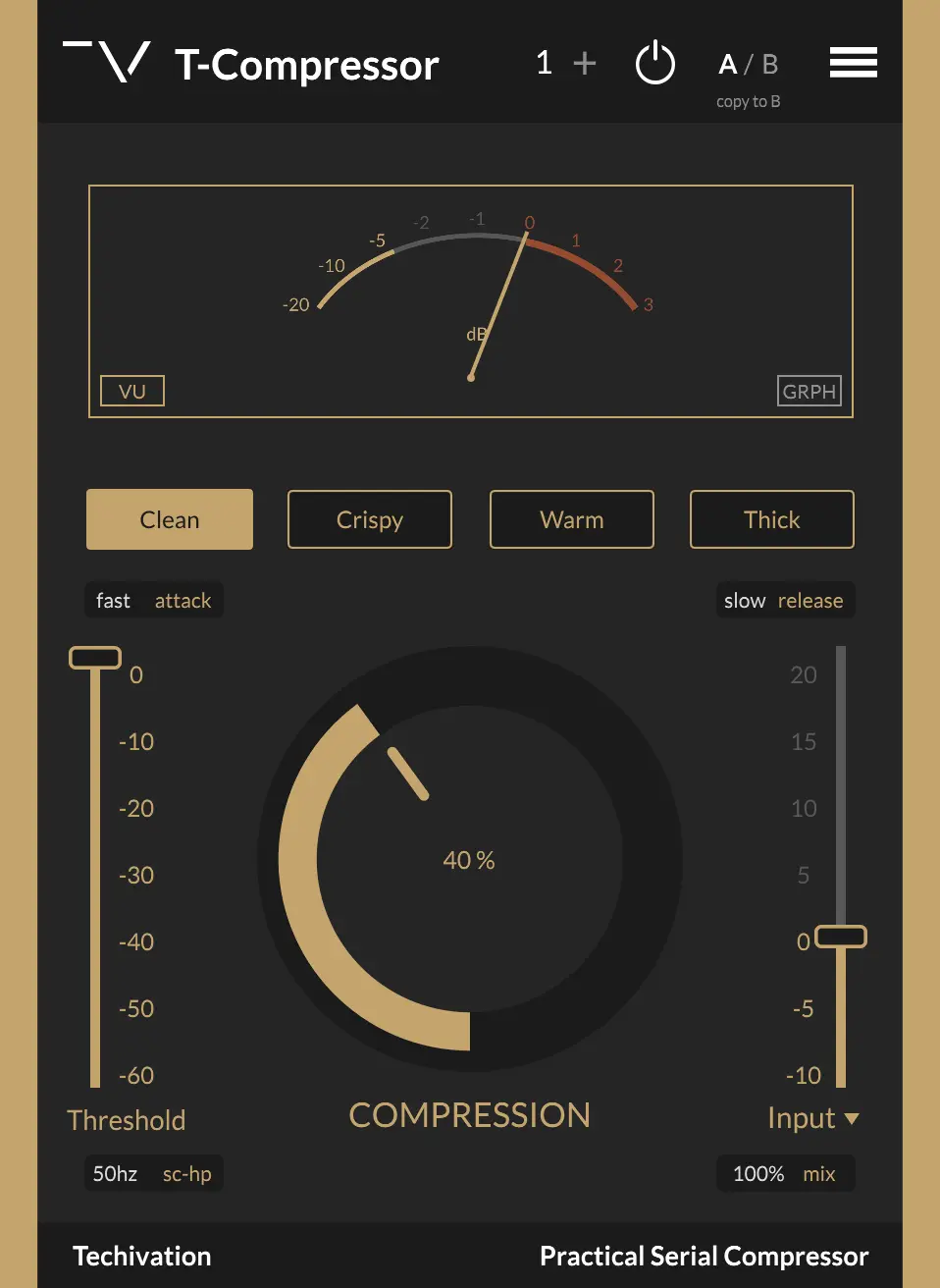 三合一串联压缩器 | Techivation T-Compressor v1.1.0 WIN版-VST云