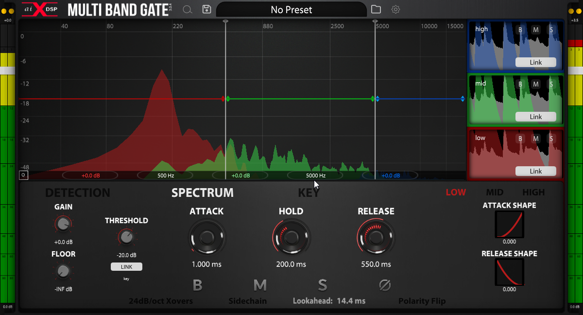 多段门限插件 | aiXdsp Multi Band Gate v3.0.7 WIN版-VST云