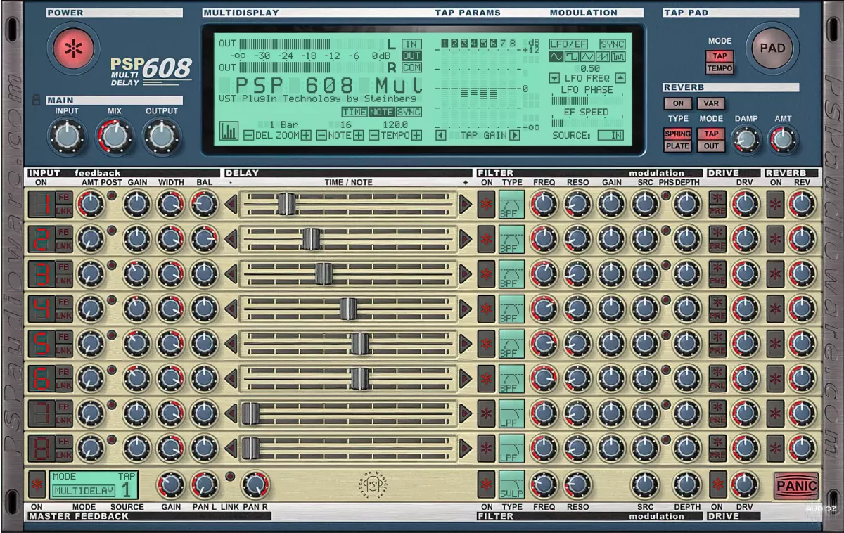 复古延迟效果器 | PSPaudioware PSP 608 MultiDelay v1.8.5 WIN版-VST云