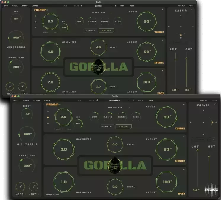 贝斯效果器 | Aurora DSP Gorilla v1.0.0 MAC版 U2B-VST云