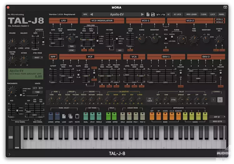 硬件模拟合成器 | Togu Audio Line TAL-J-8 v1.8.5 MAC版 U2B-VST云