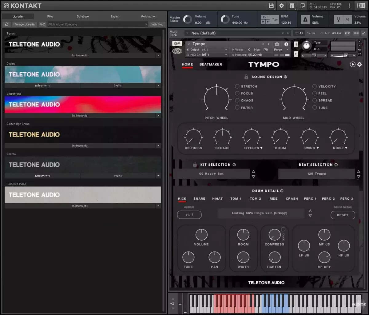 快速制作节奏的鼓音源 | Teletone Audio Tympo v1.2.1 KONTAKT-VST云