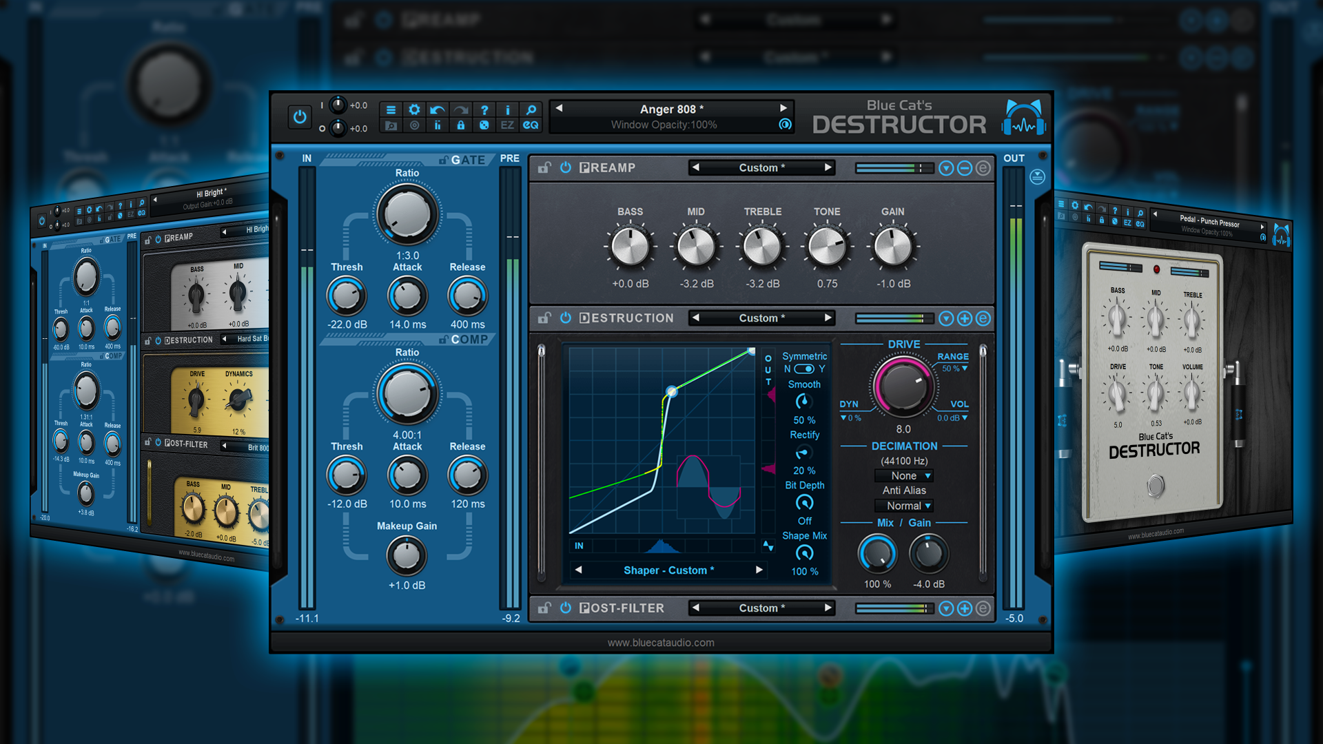 蓝猫吉他放大器 | Blue Cat Audio Blue Cats Destructor v1.62 WIN&MAC U2B-VST云