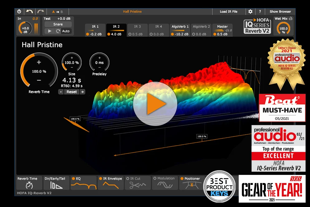 多效果混响插件 | HOFA IQ-Reverb v2.0.11 WIN版-VST云