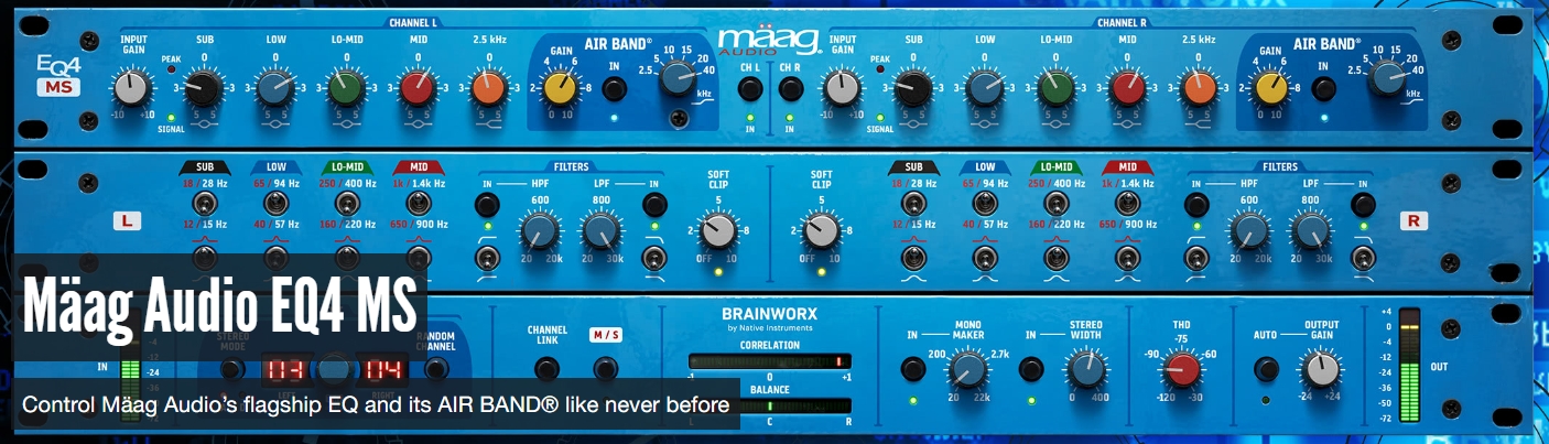 EQ4均衡器MS加强版 | Plugin Alliance Mäag Audio EQ4 MS v1.0.0 WIN&MAC U2B（2024.10.11更新MAC版）-VST云