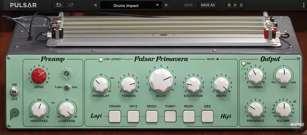 弹簧混响插件 | Pulsar Audio Pulsar Primavera v1.2.0 WIN版-VST云