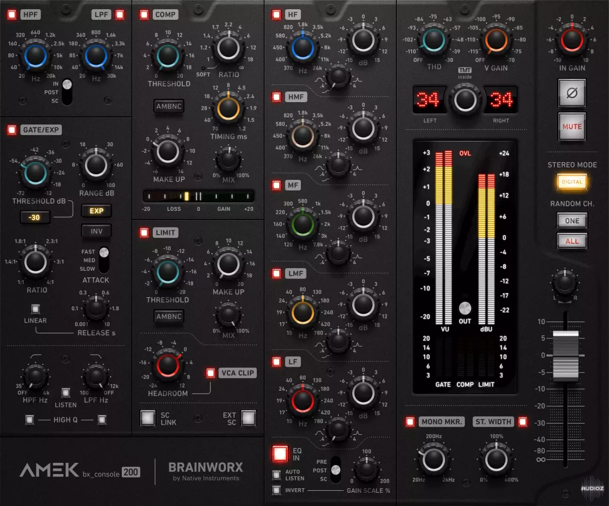 插件联盟通道条插件 | Plugin Alliance Brainworx bx_console AMEK 200 v1.1.1 MAC版 U2B-VST云