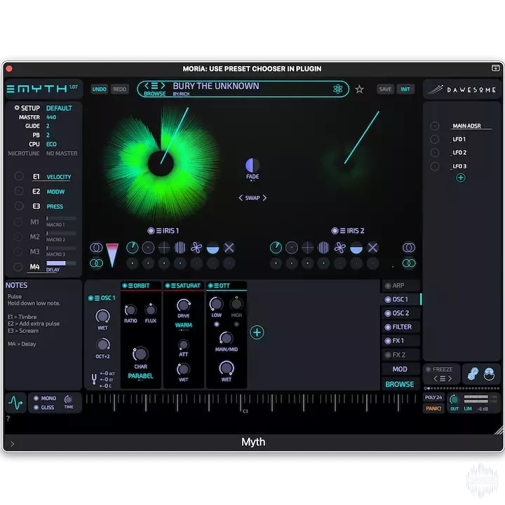 AI引擎创意合成器 | Tracktion Software Dawesome Myth v1.16 WIN&MAC U2B-VST云